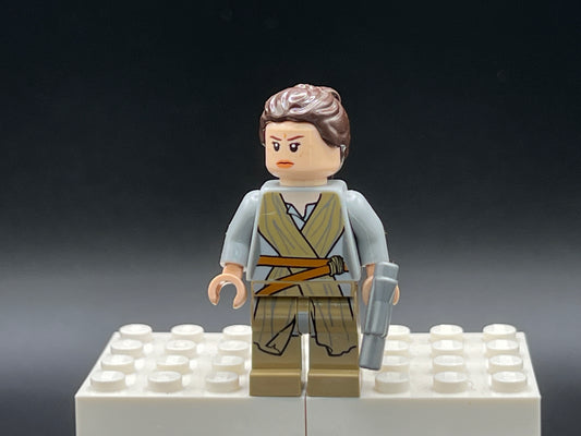 Star Wars Rey Lego Mini Figure with Blaster